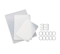 Kueohse A5 A6 A7 Couverture de Carnet de Notes Moule en Résine DIY UV Epoxy Moules en Silicone Transparent Livre Cadeau Résine Moulage Moules Résine Artisanat Facile à Utiliser