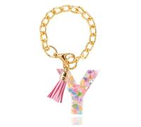 Kueohse Accessoires de Charme de Lettre pour -Cup 1 Pièces Charme Mignon de Poignée de Porte-Clés Initial pour -Tumbler pour Les Femmes Filles,Y