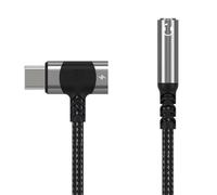 Kueohse Adaptateur Audio 2 en 1 Type C vers Prise 3,5 Mm, Répartiteur USB C 2 en 1, Câble de Charge PD, Convertisseur de Casque Type C, Répartiteur Argent.