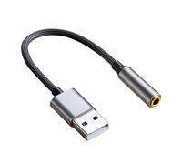 Kueohse Adaptateur Audio USB vers Jack 3,5 mm Adaptateur USB vers Jack Audio Casque USB A vers 3,5 mm Carte Son Stéréo Externe B