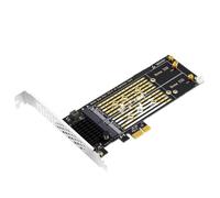 Kueohse Adaptateur Convertisseur PCIE X1 vers Dual M.2 NVME M-Key SSD pour Cartes D'Extension SSD 2230/2242/2260/2280.