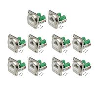 Kueohse Adaptateur de Borne à Vis pour sur Panneau RJ45 10 Pièces, Connecteur pour sur Panneau RJ45/8P8C, Rallonge de Borne sans Soudure RJ45