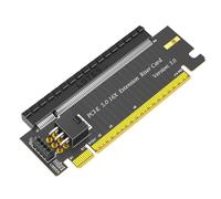 Kueohse Adaptateur de Carte Convertisseur PCI-E 5.0 16X à X16 à 180 Degrés, Carte D'Extension PCI-E 5.0 16X à X16 à 180 Degrés avec Connecteur d'alimentation ATX 6 Broches.