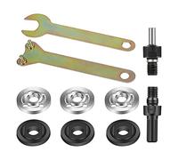 Kueohse Adaptateur de Meuleuse D'Angle de Forage, Adaptateur de Mandrin D'Arbre de 6 Mm/10 Mm avec de PièCes D'éCrou à Embase et 2 CléS à Molette