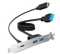 Kueohse Adaptateur de Panneau USB3.2 Gen2x2 20 Gbit/S Adaptateur USB vers USB3.2 Type-E Key-A Adaptateur de Panneau 20 Gbit/S