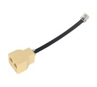 Kueohse Adaptateur de Répartiteur de Câble Téléphonique RJ11 vers RJ12 6P6C 2 Voies, Coupler de 50 Cm, Adapté pour Téléphone.