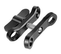 Kueohse Adaptateur de TréPied pour de TêTe de Boule à Pince de PlongéE à Clip Papillon CNC pour Appareils Photo SLR Go Pro 7 Sports