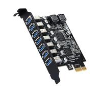 Kueohse Adaptateur D'Extension de Hub USB 3 à 7 Ports PCI Express PCI E USB 3.2 Gen1 5Gbps USB 3.0 pour PC de Bureau