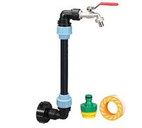 Kueohse Adaptateur IBC avec Vanne de Sortie, Accessoire de Raccordement pour IBC, Raccord de Réservoir IBC.