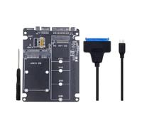 Kueohse Adaptateur MSATA vers USB Boîtier MSATA Adaptateur SSD M.2 NGFF MSATA vers 3.0 Carte de Câble de Boîtier M.2