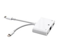 Kueohse Adaptateur Réseau Ethernet RJ45, avec Port de Charge et Port USB, Plug and Play, Réseau Ethernet 100 Mbps