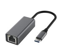 Kueohse Adaptateur Type-C vers Ethernet Convertisseur D'Interface Type-C vers RJ45 pour Types D'Ordinateurs Portables Gris