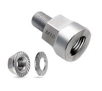 Kueohse Adaptateur Universel pour Essieu de Remorque de Vélo, Coupleur Robuste en Acier Inoxydable avec Antiblocage pour Cargaison, Animaux et Remorques B