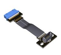 Kueohse Adaptateur USB 3.0 Interne vers USB 3.1 Type C, Panneau Type E, Convertisseur 20 Broches 19 Broches pour Carte Mère PC