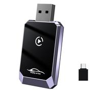 Kueohse Adaptateur WiFi Smart Dongle 2 en 1 pour CarPlay sans et Android Auto, Plug & Play, Convertit Android Auto Câblé en sans