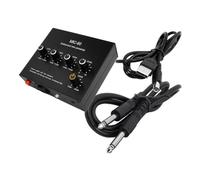 Kueohse Amplificateur de Microphone Dynamique Équilibré Amplificateur Audio de Musique MIC-60 avec Alimentation Fantôme 48 V avec Câble de 6,5 mm