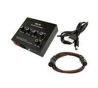 Kueohse Amplificateur de Microphone Dynamique Équilibré Amplificateur Audio Musical MIC-60 avec Alimentation Fantôme 48 V avec Câble XLR