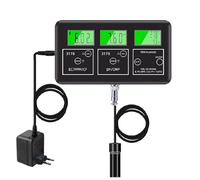 Kueohse Analyseur de qualité de l'eau - Testeur d'eau PPM/EC//PH/ORP/humidité/TEMP - 24 heures - Surveillance en ligne - Prise européenne