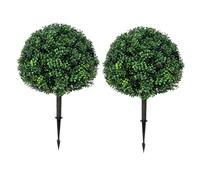 Kueohse Arbre Artificiel de Boule de Buis Intérieur/Extérieur pour Décoration de Porte D'Entrée