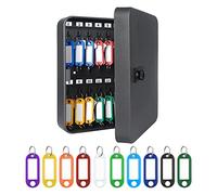 Kueohse Armoire à Serrure à Combinaison pour Armoire à Clés en Acier à 28 Clés avec Organisateur de Clés Mural Kock avec 40 Identificateurs D'Étiquettes de Porte-Clés