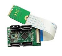 Kueohse ASM1064 M.2 WiFi vers 4 Adaptateur SATA 3.0 M.2 WiF Câbles D'Extension Connecteur ASM1064 Adaptateur Câbles D'Extension
