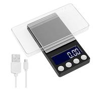 Kueohse Balance de Cuisine NuméRique, Balance de Poche Rechargeable USB 500G / 0.01G Mini éChelle éLectronique Nourriture Gramme éChelle