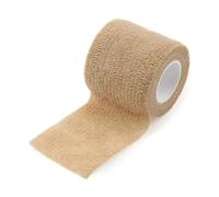 Kueohse Bandage Élastique Auto-Adhésif de Sport pour Genouillères, Doigts, Chevilles, Paumes, Épaules, 5 cm X 4,5 M, Marron Clair