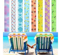 Kueohse Bandes de Chaise de Plage pour Serviettes, Bandes de Serviettes de Plage en Caoutchouc Extensible