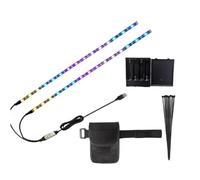Kueohse Bandes LED RGB Alimentées par Batterie pour Trottinette, Vélo, Avertissement de Sécurité, pour Applications de Conduite de Nuit et de Course.