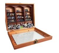 Kueohse Bibliothèque Anti-Anxiété avec 200 Livres Miniatures en Bois pour Décoration de Bibliothèque, Anti-Stress, Cadeau pour Soulager Votre Anxiété