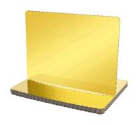 Kueohse Boîte à Gâteau Rectangle 14x10 Pouces 20 Pack Foil Dark Tiche à Gâteau Dispostable Bases à Gâteau en Carton Jetable pour la Cuisson d'or
