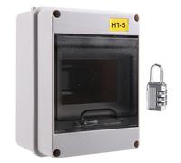 Kueohse Boîte de Jonction Étanche HT Series 5 Voies PC IP65 Boîte de Distribution Extérieure en Plastique ABS pour Équipement Électronique et Électrique, avec Rail DIN, pour Disjoncteur.