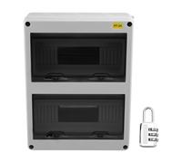 Kueohse Boîte de Jonction HT Series 24 Voies IP65 Boîte de Distribution Étanche en Plastique ABS pour L'Extérieur Boîtier Électrique Électronique avec Rail DIN pour Disjoncteur.