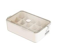 Kueohse Boîte de Rangement Anti-Poussière de Grande Capacité pour sous-Vêtements et Chaussettes Boîte de Rangement à Quinze Compartiments avec Couvercle