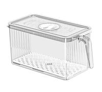 Kueohse Boîte de Rangement pour Réfrigérateur avec Poignée, Pouvant Contenir du Pain, des Aliments, des Légumes et des Fruits.