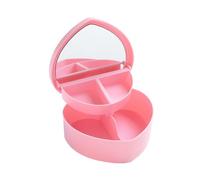 Kueohse Boîtes à en Forme de Cœur, Boîtes à pour Articles de Papeterie, Boîtes à Tiroirs pour Maquillage, Boîte à en Forme de Cœur, Boîte de Rangement pour en Plastique Ros