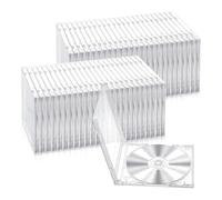 Kueohse Boîtier CD de Remplacement 25 Pièces 10,4 mm Standard Simple Transparent Protection de Couverture DVD