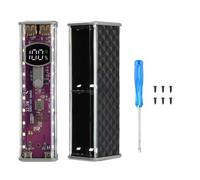 Kueohse Boîtier de Batterie 8x18650 sans Soudure avec Support de Port Dual Type-C 22,5W, Mode Basse Consommation, Transparent, Noir.