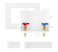 Kueohse Boîtier de Sortie de Machine à Laver avec Drain Central, Sertissage Pex 1/2 Pouce X Connexion 3/4 Pouce, Boîte de Sortie de Vanne de Lave-Linge