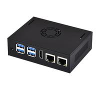 Kueohse Boîtier en Métal avec Ventilateur de Refroidissement Inclus pour la Carte VisionFive2, Boîtier pour Mini-Ordinateur, Boîtier Uniquement (Cartes Non Incluses)