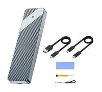 Kueohse Boîtier SSD M.2 Double Protocole NVMe/NGFF, Boîtier Externe pour Disque Dur Mobile SSD M.2