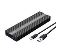 Kueohse Boîtier SSD M.2 USB 3.2 Type-C en Métal avec Dissipation Thermique, Prend en Charge Les Disques Durs à Double Protocole/NVMe, Boîte de Disque B.