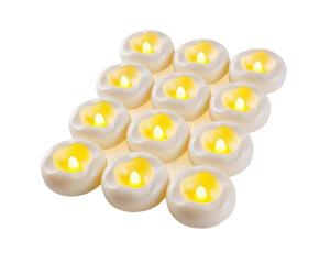 Kueohse Bougie Flottante à LED sans Flamme de 2 Pouces 12 Pack - Eau Activée 200 Heures Bougies Flottantes pour Décoration de Piscine, Mariage