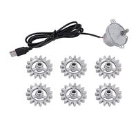 Kueohse Broche à rotation automatique - Cadre rotatif en métal - Avec câble USB - Moteur DIY - Rotation automatique