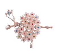 Kueohse Broche de luxe en cristal Taenzer Broche de poitrine en alliage coloré Cadeau pour femme et fille