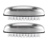 Kueohse Brosse à Ongles 2 PièCes, Brosses de Lavage des Mains en Acier Inoxydable, Brosse à Ongles, pour Nettoyer Les Ongles, la Main, la Salle de Bain et la Cuisine