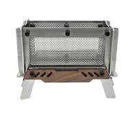 Kueohse Brûleur D'Encens de Camping en Plein Air Mini Poêle à Bois Support D'Aromathérapie Poêle à Charbon en Acier Inoxydable pour Bureau à Domicile Installation Facile Facile à Utiliser
