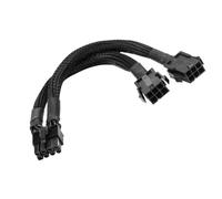 Kueohse Câble Adaptateur d'alimentation GPU Double 6 Broches à 8 Broches Mâle, Câble à Gaine d'alimentation Tressé de 20 cm