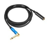 Kueohse Câble Audio Mâle Stéréo TRS 6,35 mm à Angle Droit vers pour Guitare, Rallonge de Câble pour Amplificateurs et Casque. Extension Audio Mâle Stéréo TRS à Angle Droit vers