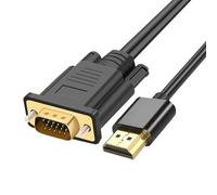 Kueohse Câble Convertisseur -Compatible vers VGA 1080P Plaqué Or pour PC, Ordinateur Portable, Switch, TV Box 1M de Longueur